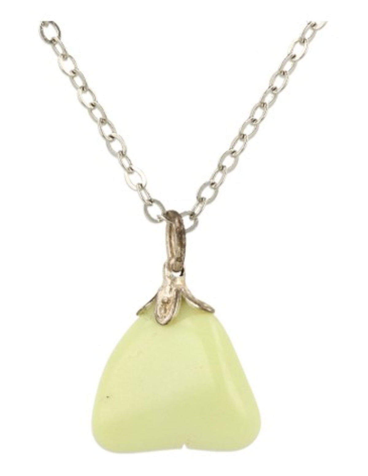 Chrysopraas citroen edelsteen hanger (Gaspeiet)