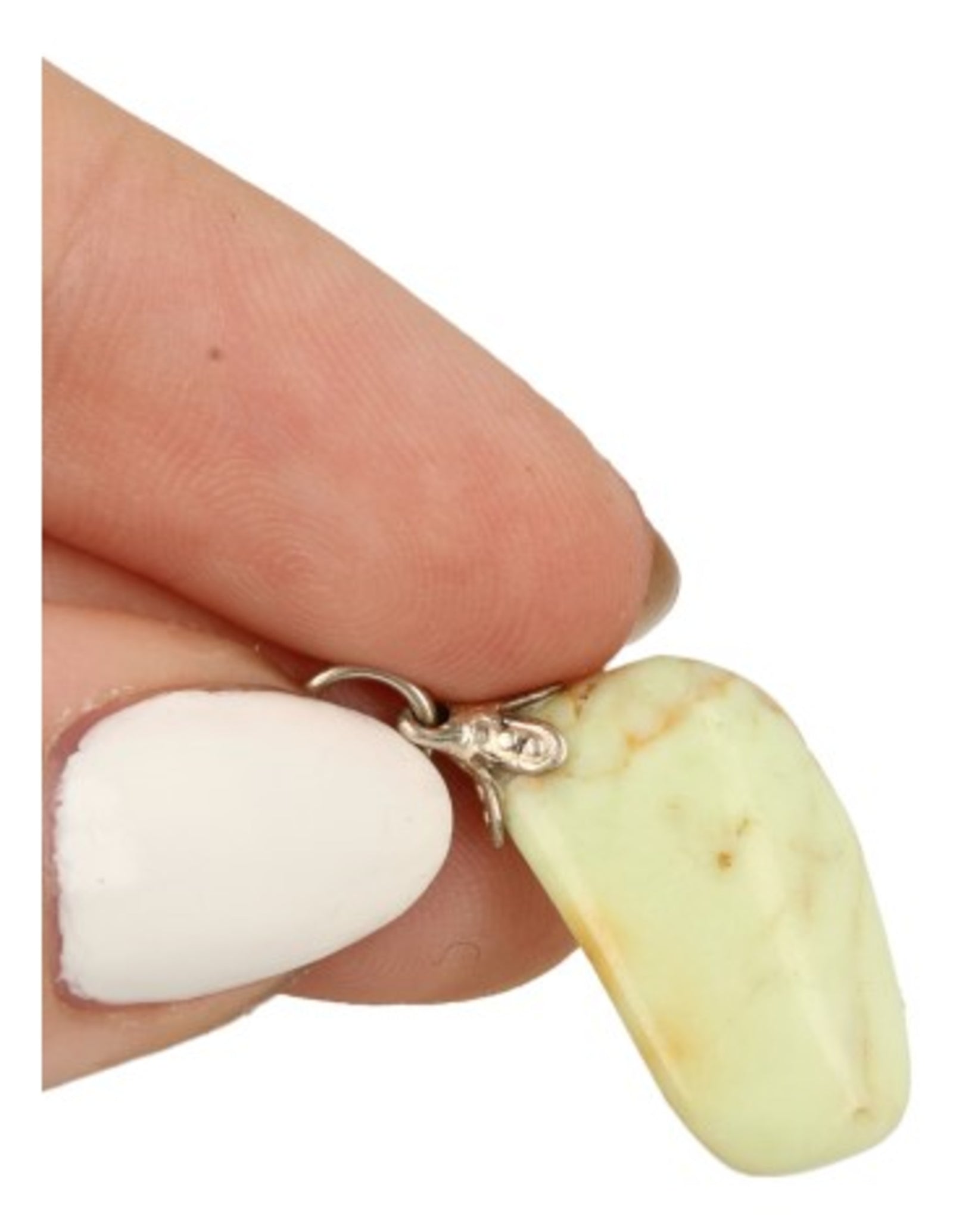 Chrysopraas citroen edelsteen hanger (Gaspeiet)