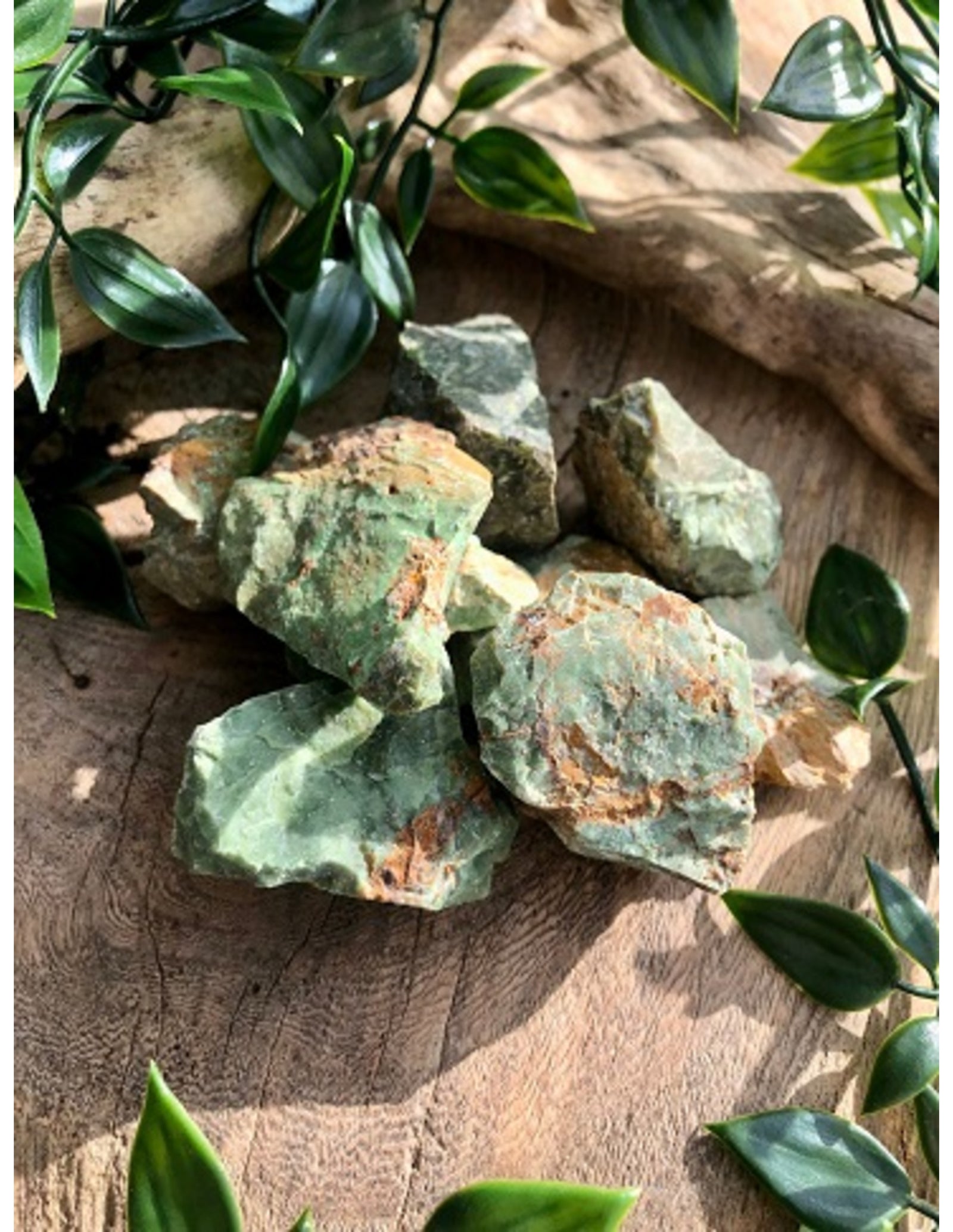 Chrysopraas, ruwe brokjes, p/kg
