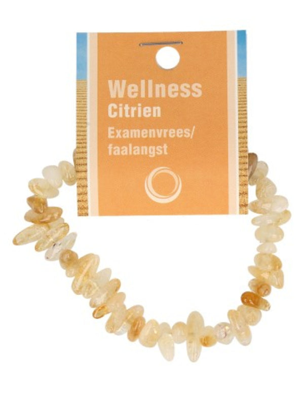 Citrien edelsteen splitarmband (verhit)