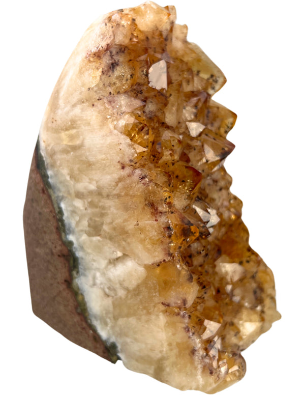 Citrien (verhit) ruwe edelsteen cut base nr.06
