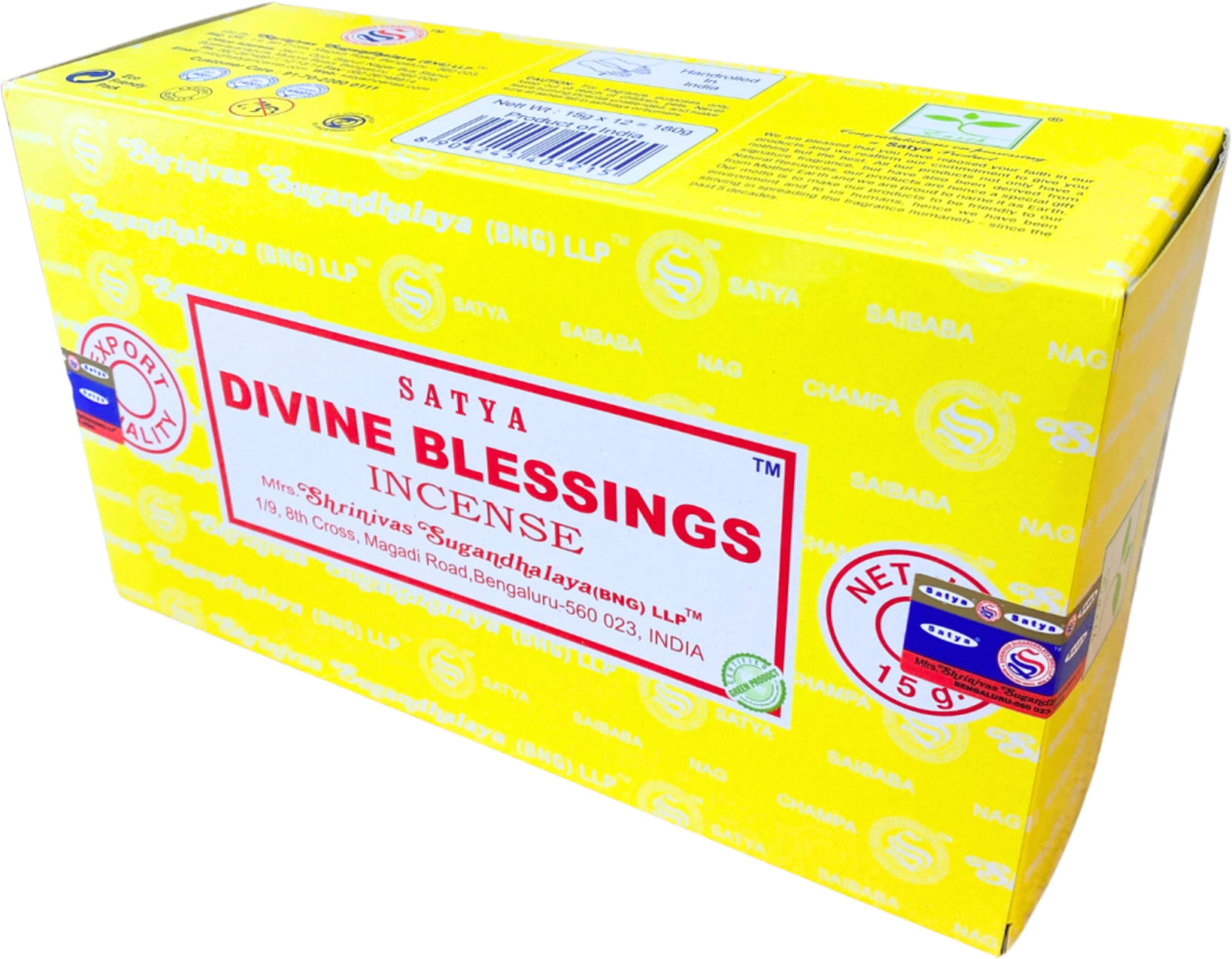 Divine Blessing wierook 15 grams Satya - doos van 12 st.