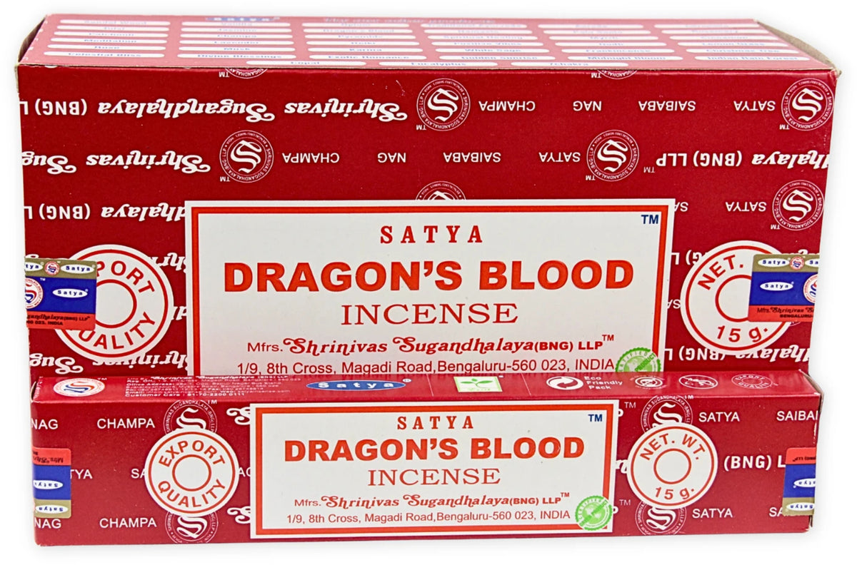 Dragon's blood wierook 15 grams Satya - doos van 12 st.