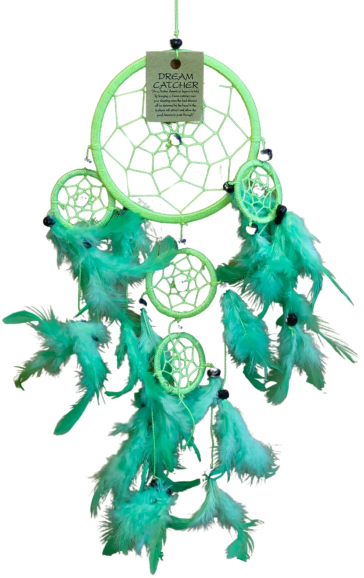 Dromenvanger- 11cm - Groen - alleen veren
