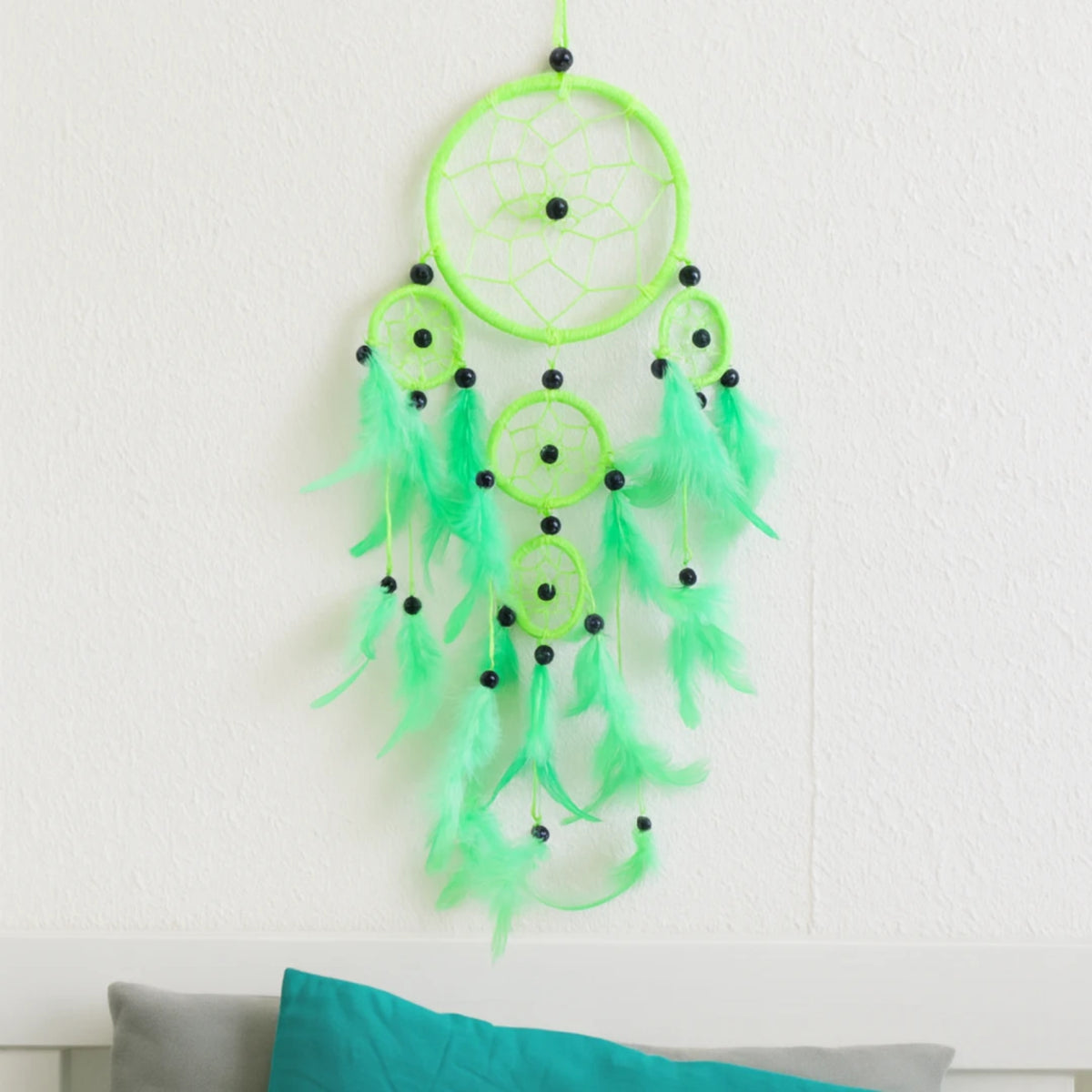 Dromenvanger- 11cm - Groen - alleen veren