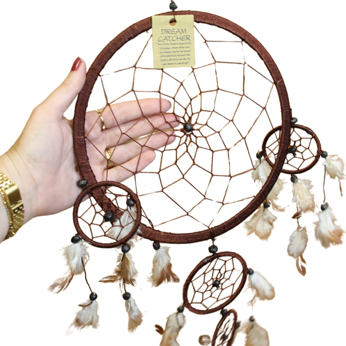 Dromenvanger - 22 cm - Bruin - alleen veren