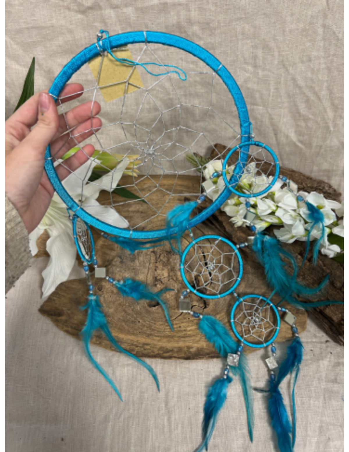 Dromenvanger spiegel 22CM - Turquoise