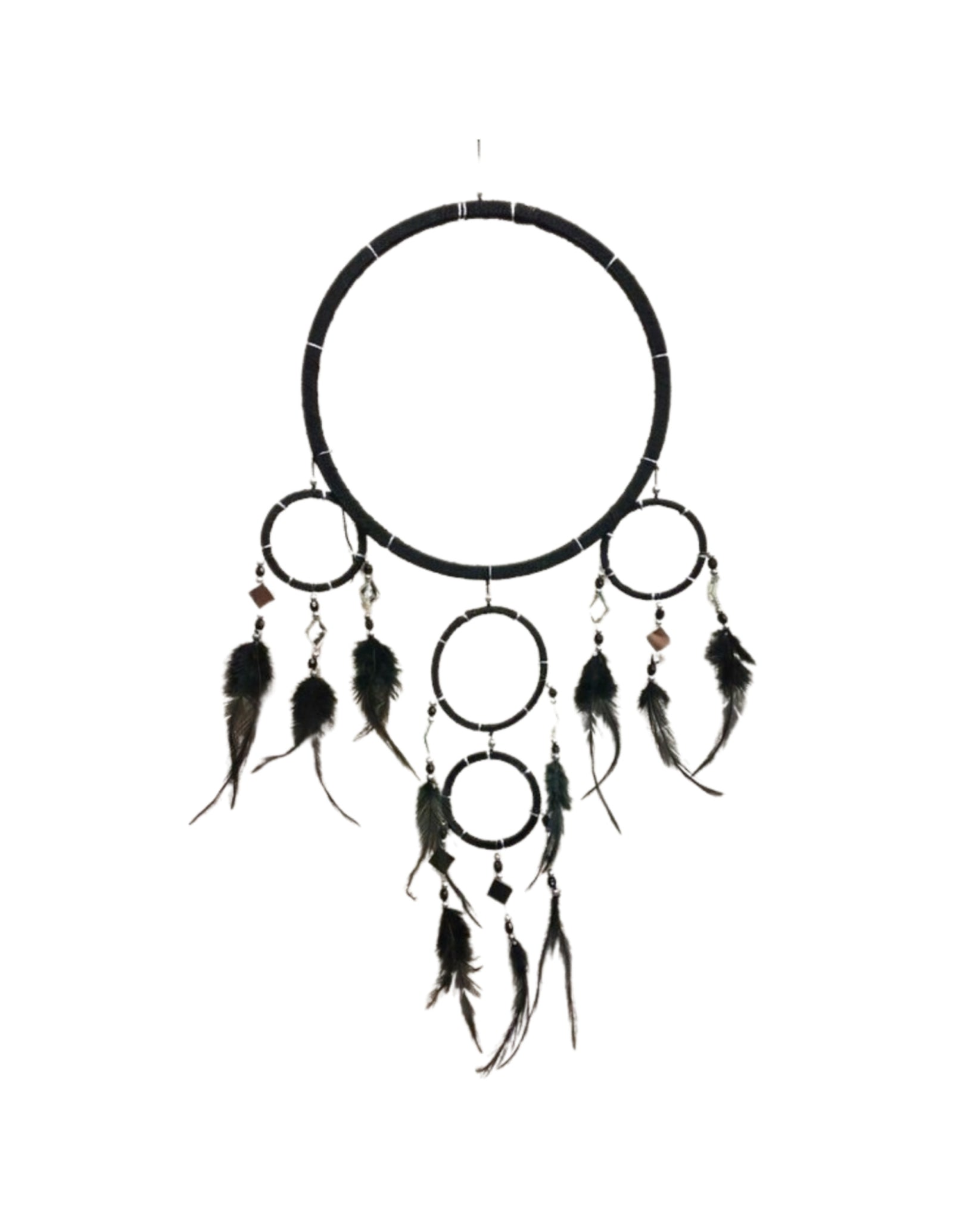 Dromenvanger - Spiegel - 22cm - Zwart - Dreamcatcher