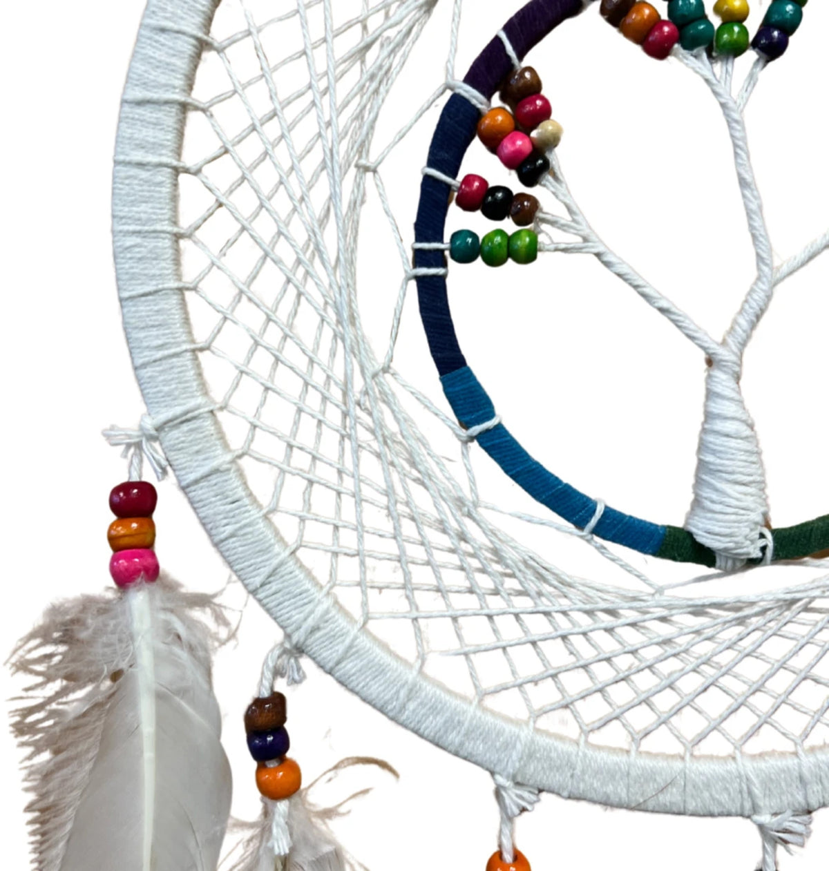 Dromenvanger Tree of Life Rainbow & White - Regenboog Kralen - 22cm