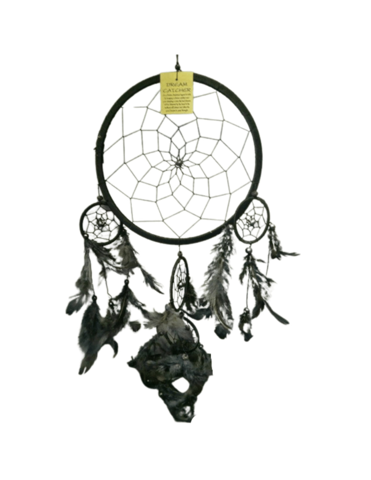 Dromenvanger veren 42cm Zwart