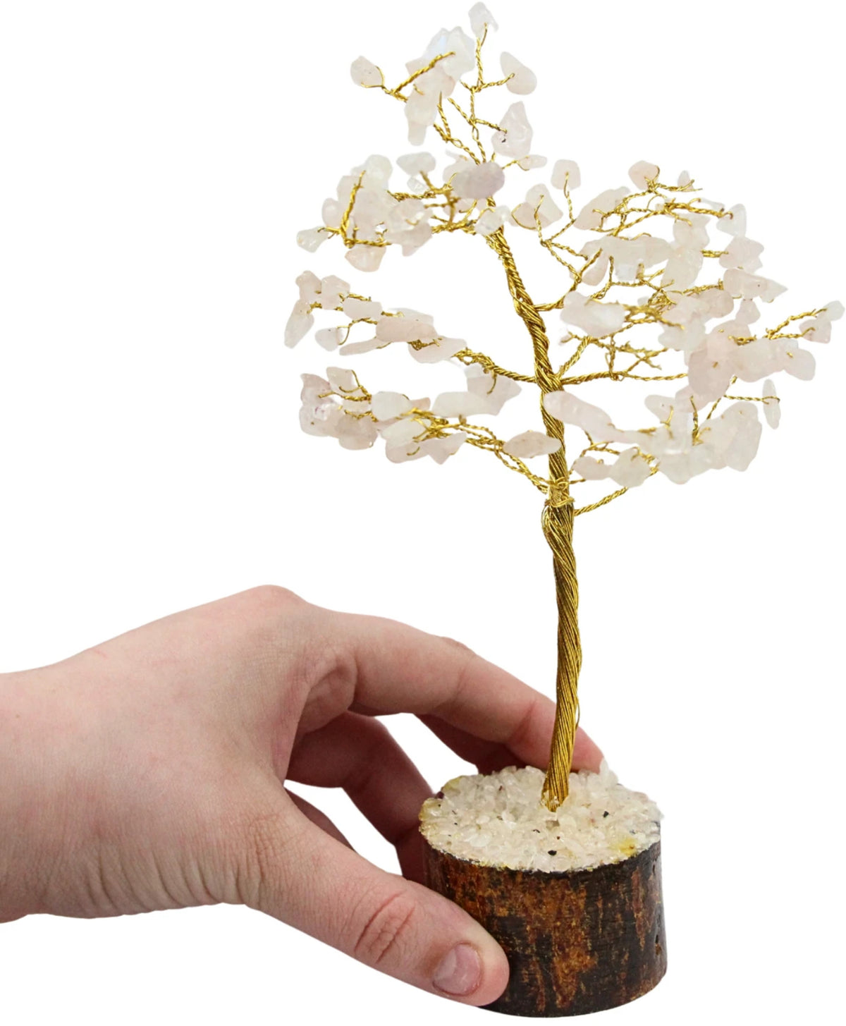 Edelsteen boompje Rozenkwarts ca. 18 cm