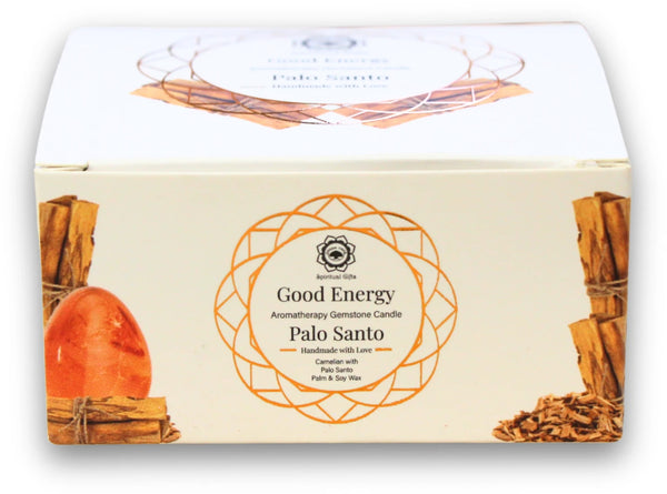 Edelsteen Geurkaars - Good Energy met Carneool - in blik