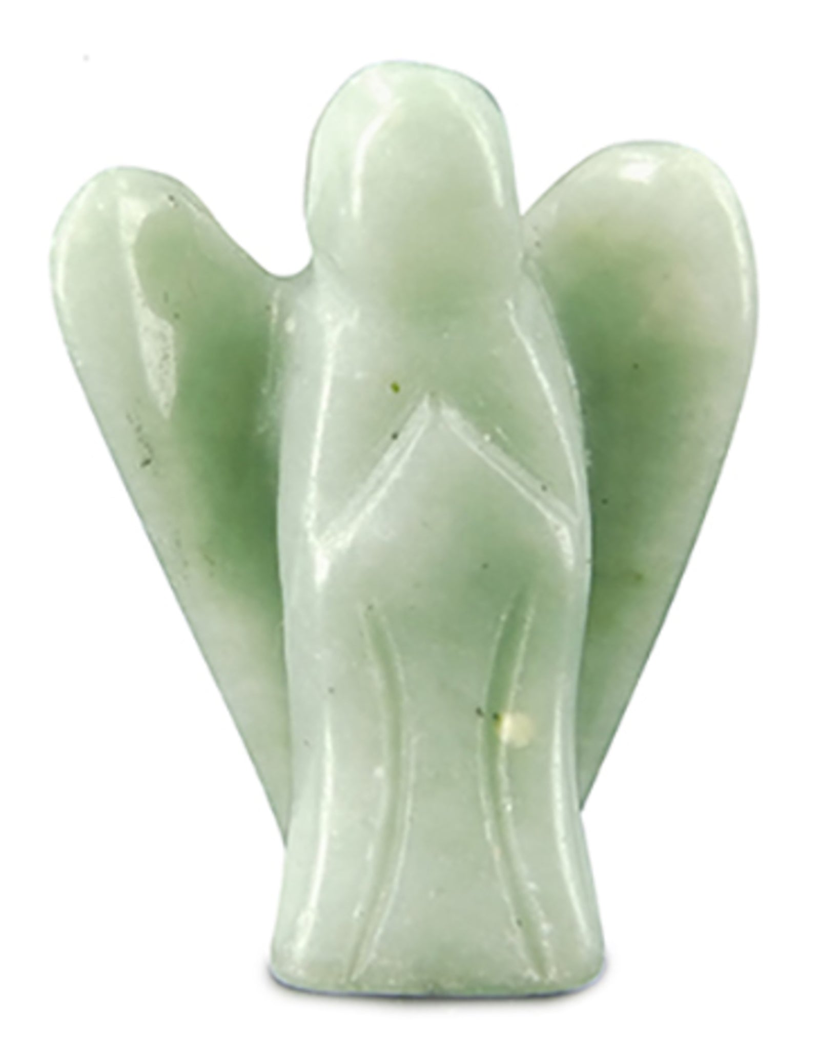 Engelen hanger + kaart Jade Serpentijn