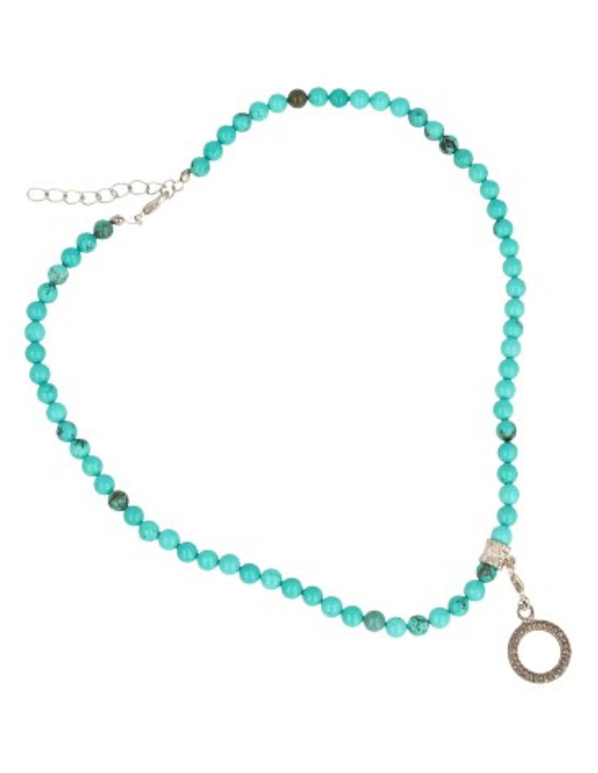 Fashion ketting Howliet blauw 6mm kralen (bijgekleurd)