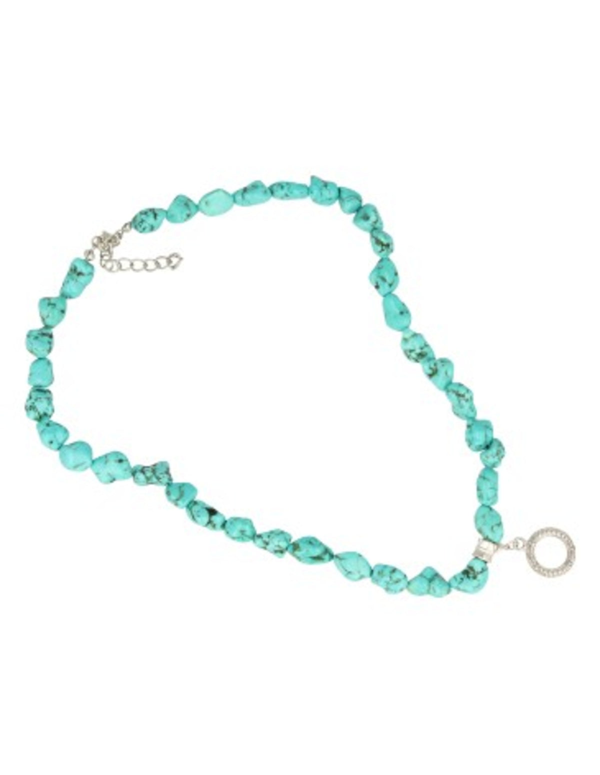 Fashion ketting Howliet blauw nugget (bijgekleurd)