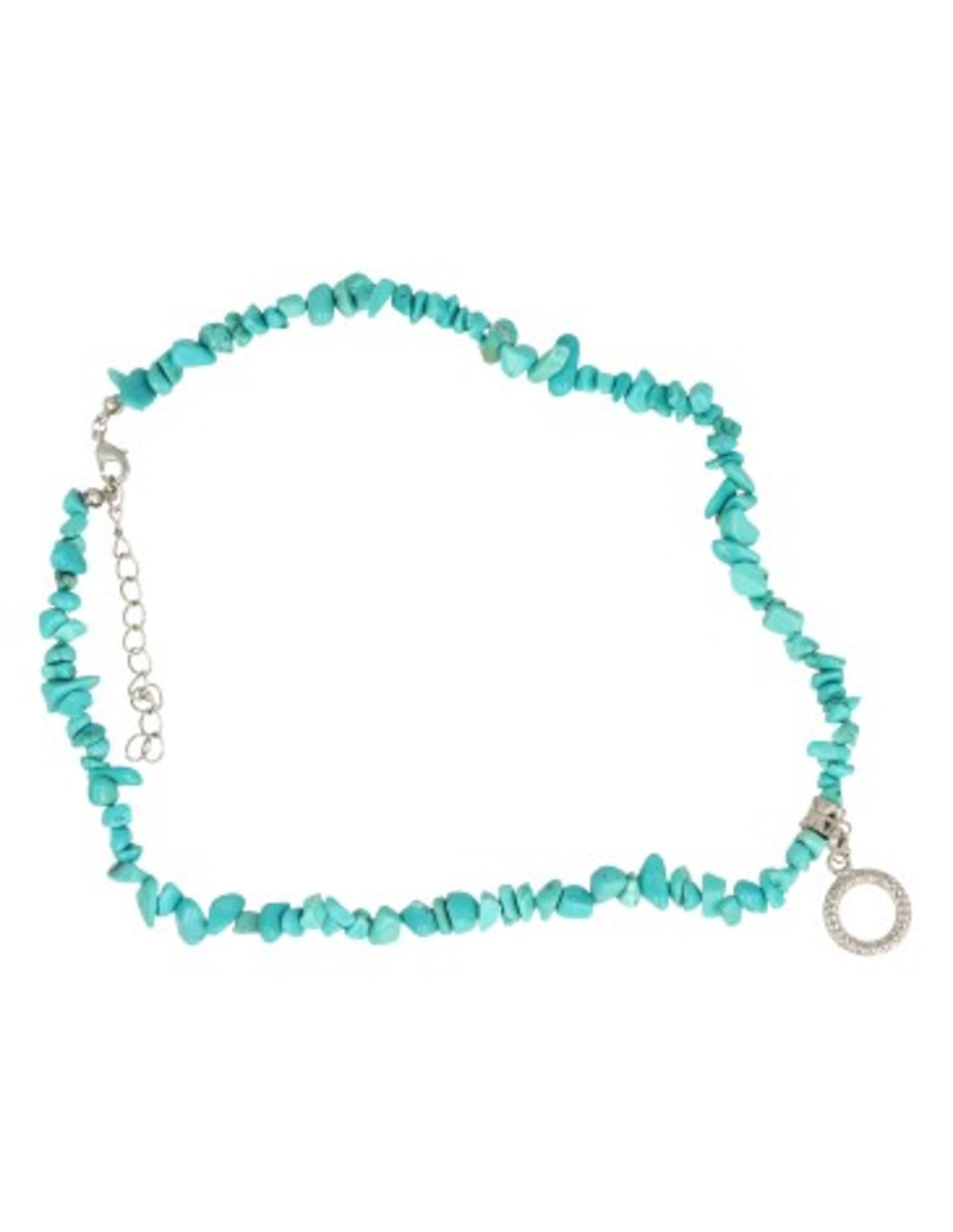 Fashion ketting Howliet blauw split (bijgekleurd)