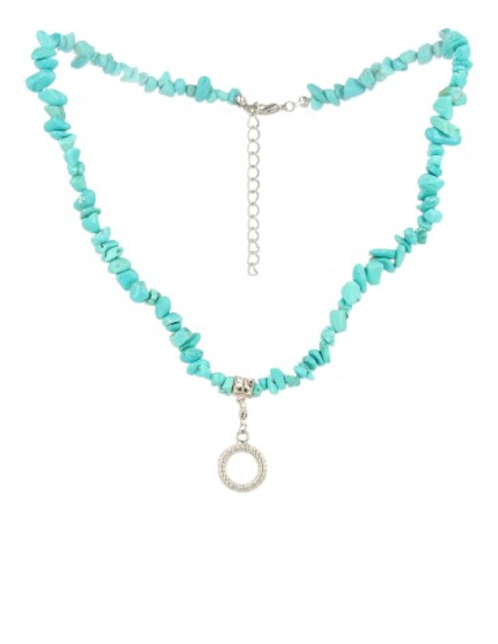 Fashion ketting Howliet blauw split (bijgekleurd)