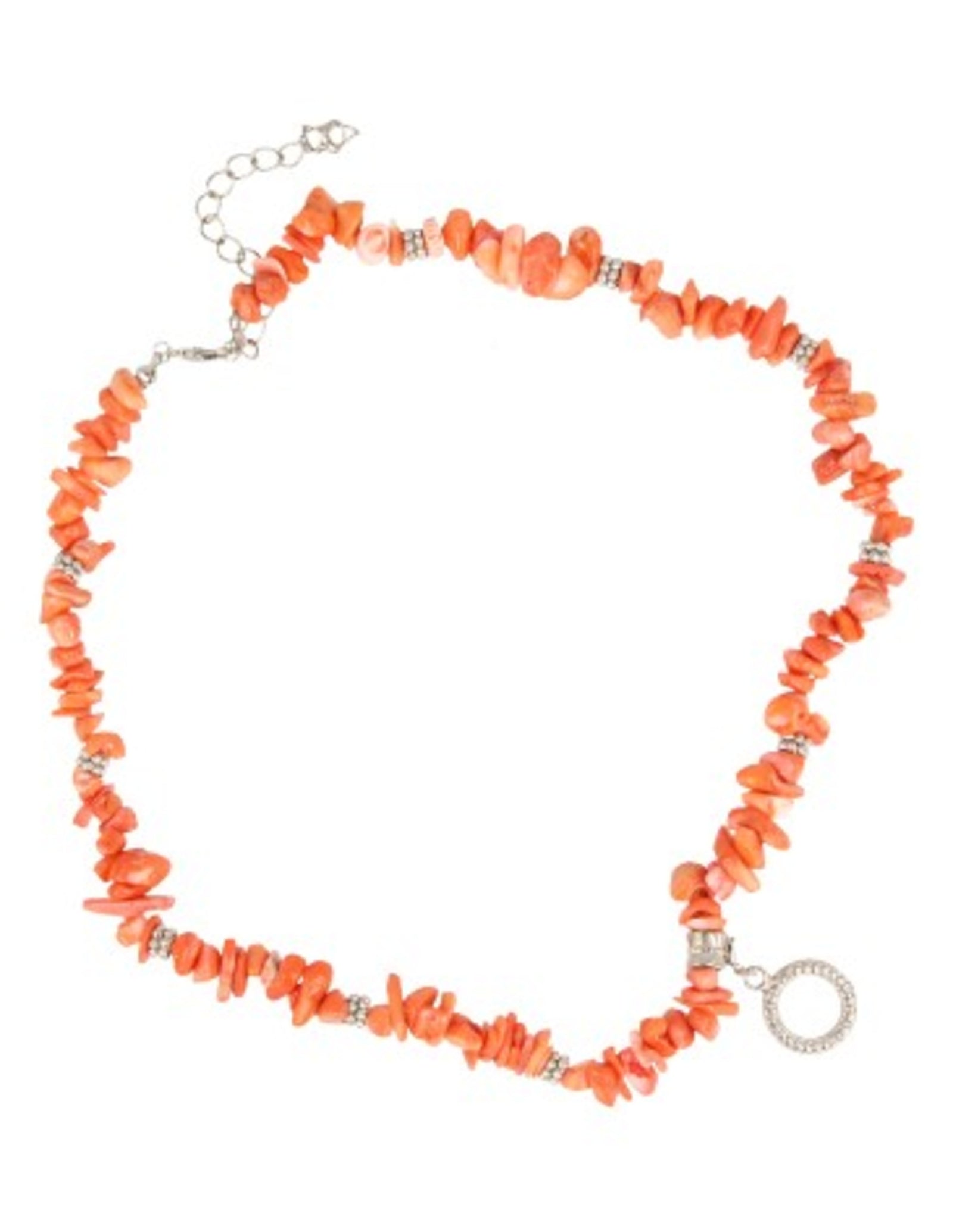 Fashion ketting Koraal licht (imitatie)