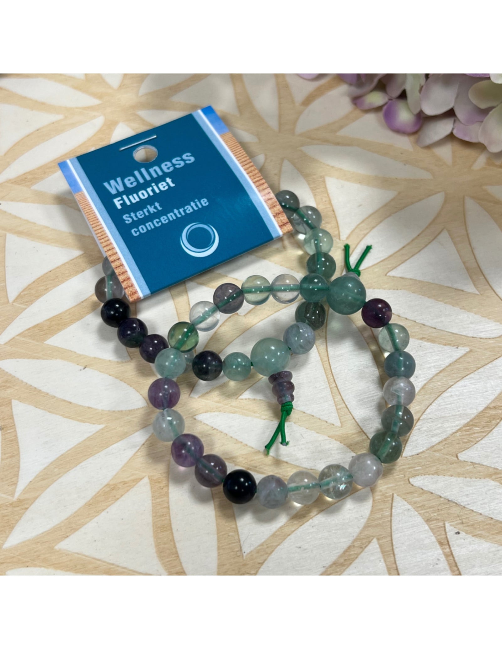 Fluoriet regenboog powerbead armband