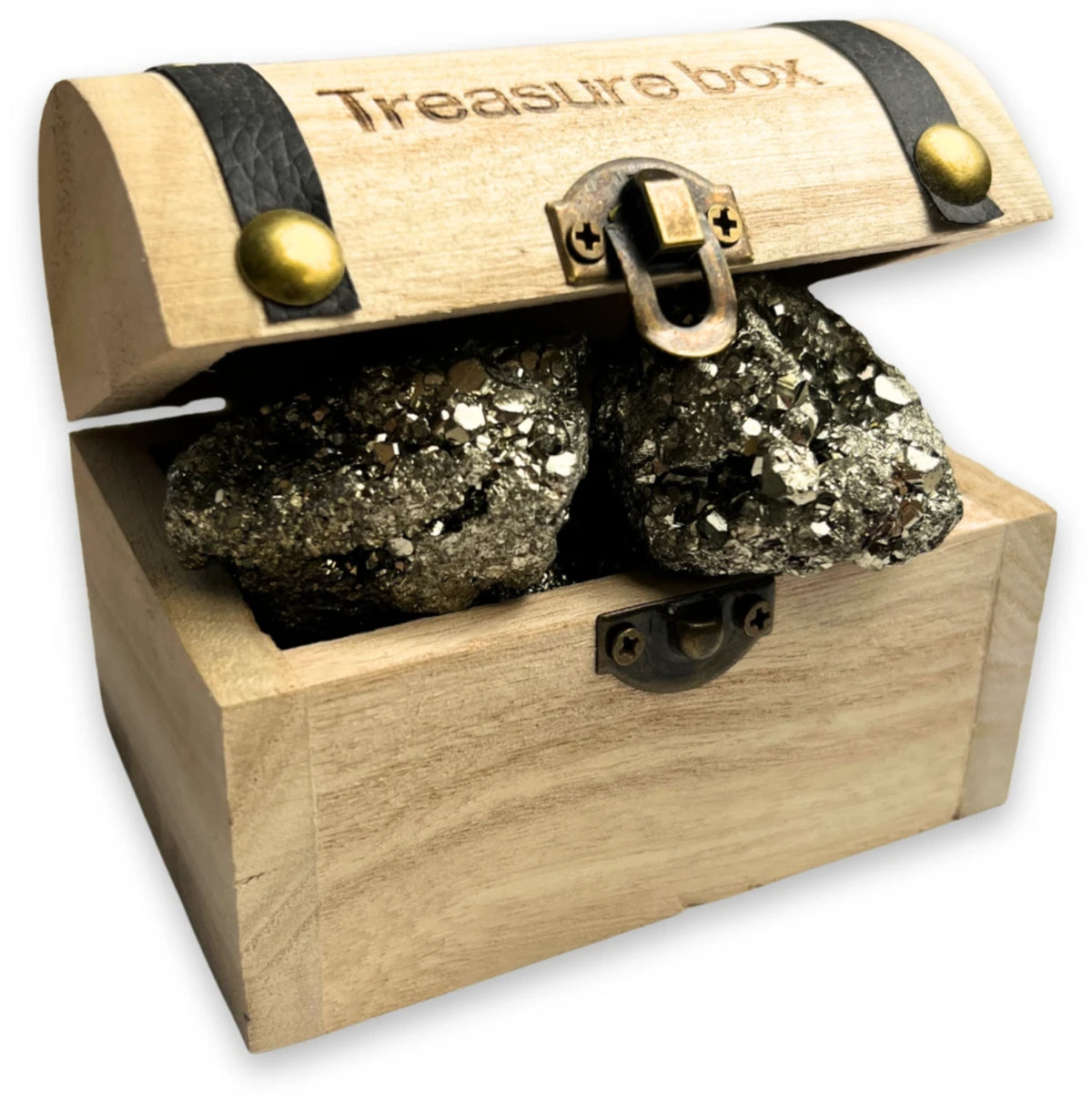 Fool's Gold Treasure box (schatkistje met ruwe pyriet brokjes)