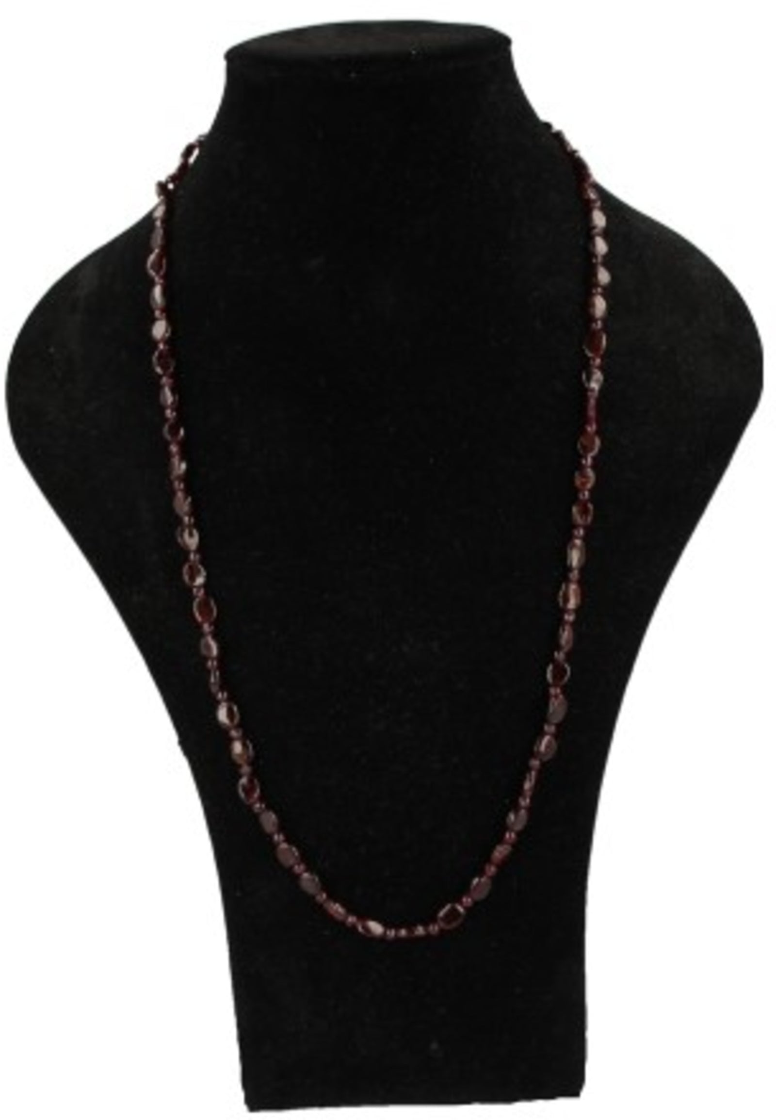 Granaat collier ovaal 70 cm