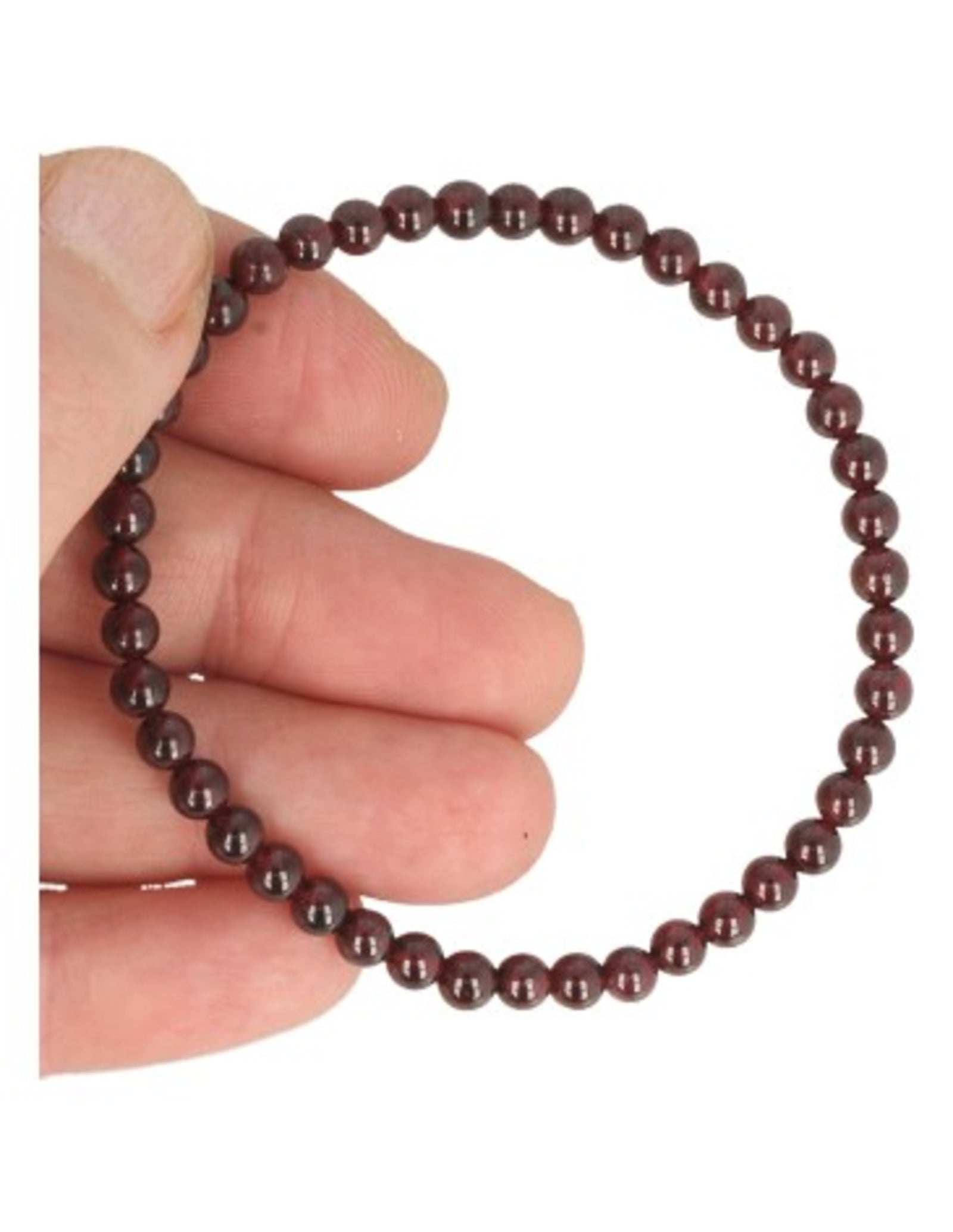 Granaat kralenarmband 4 mm