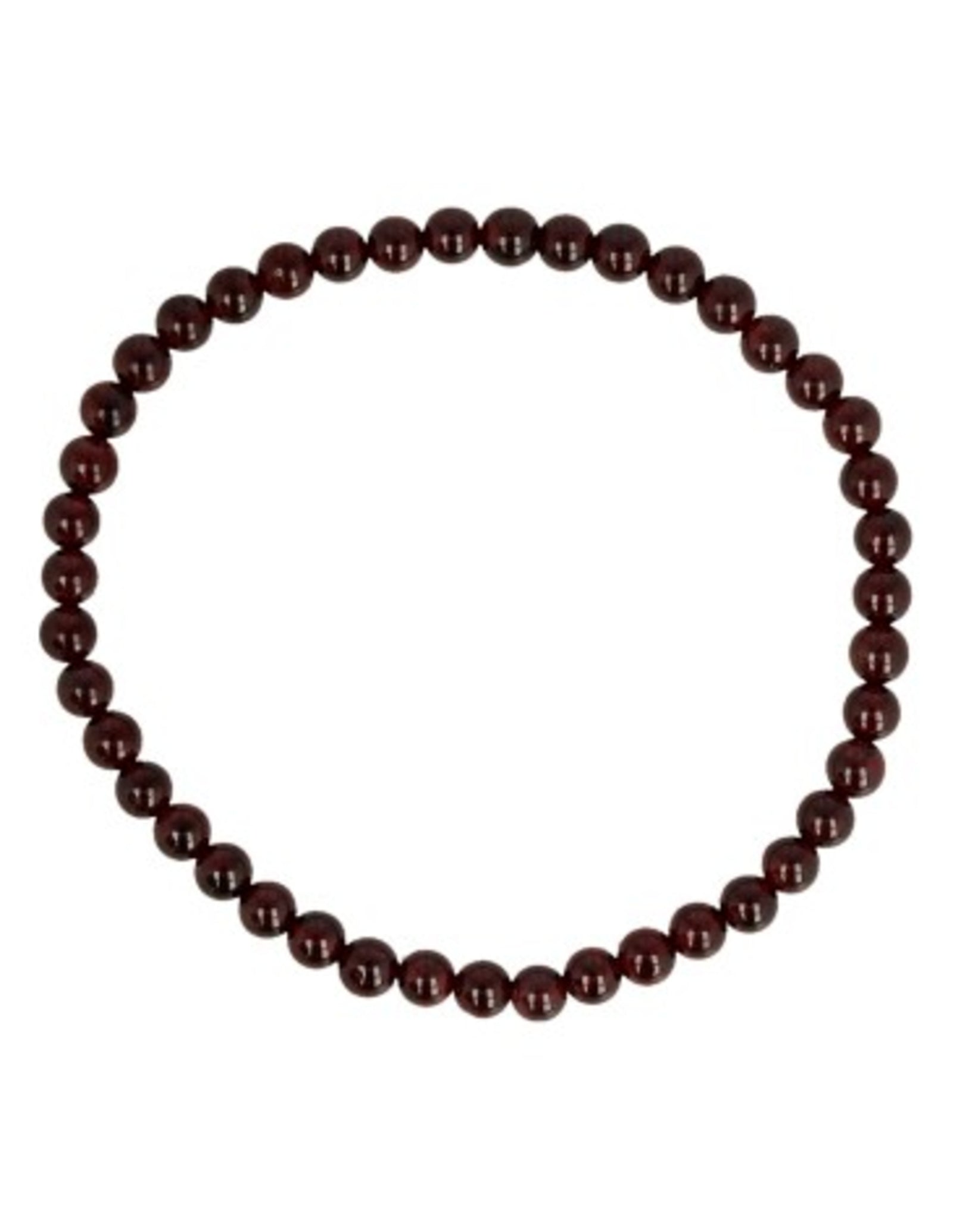 Granaat kralenarmband 4 mm