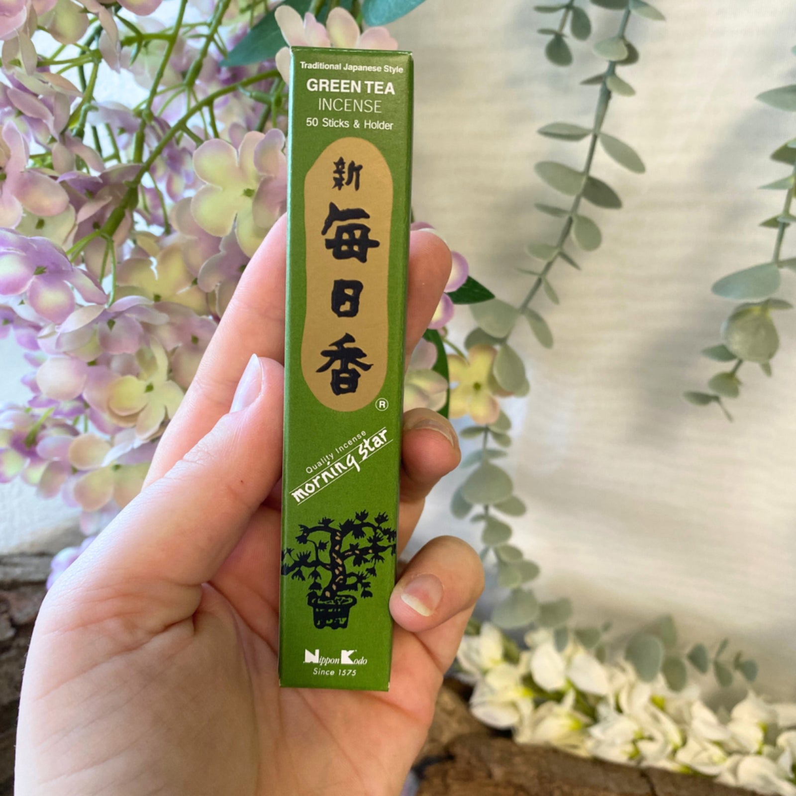 Green Tea wierook stokjes - Nippon Kodo - Morning star
