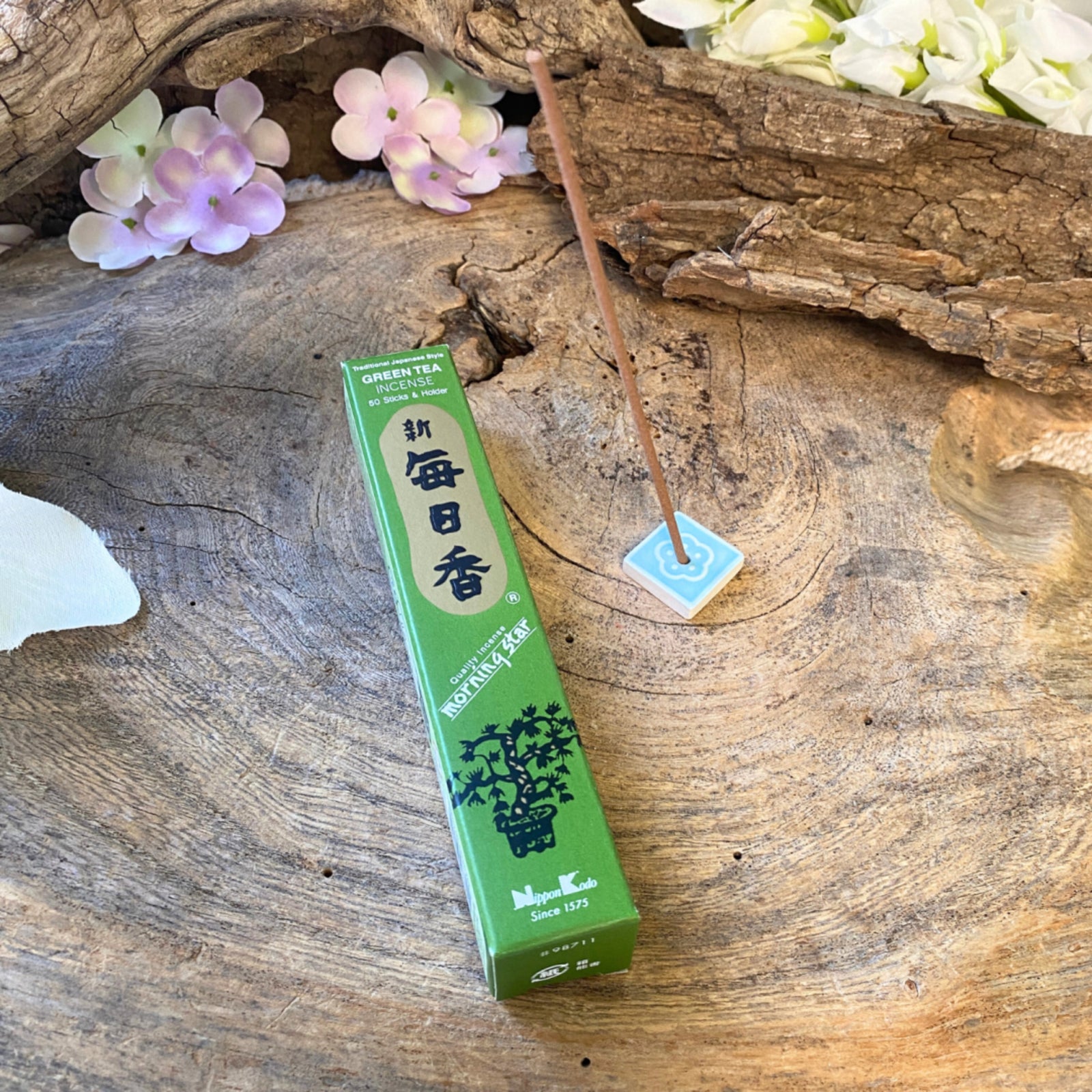 Green Tea wierook stokjes - Nippon Kodo - Morning star