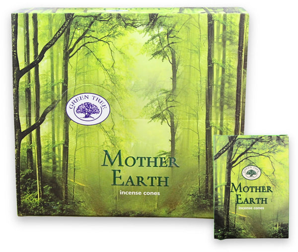 Green Tree Mother Earth wierook kegels - doos van 12
