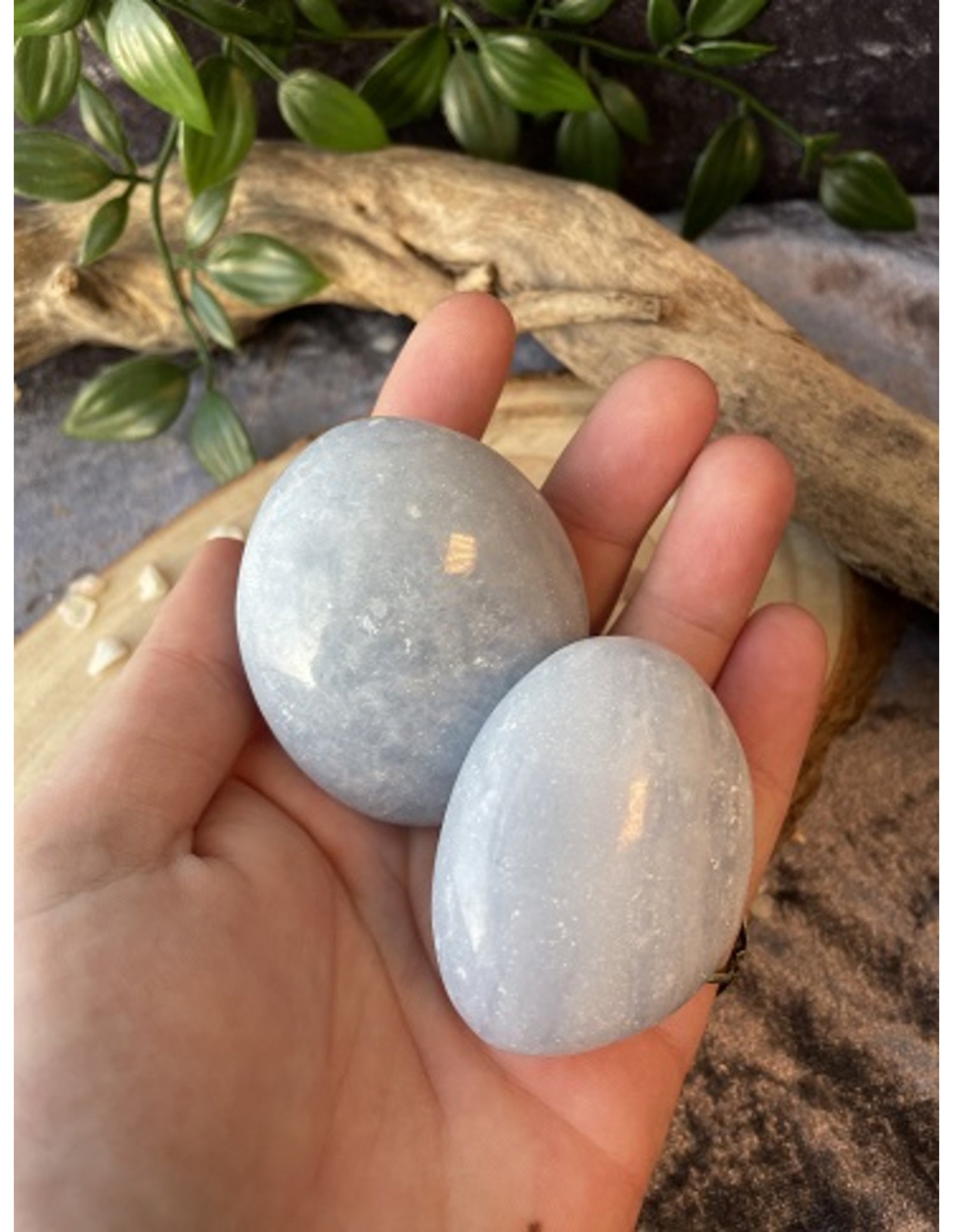 Handsteen Calciet blauw