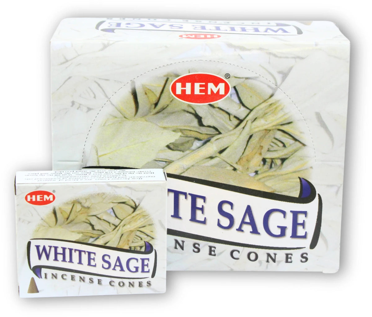 HEM White Sage Wierook kegels - doos van 12 st.