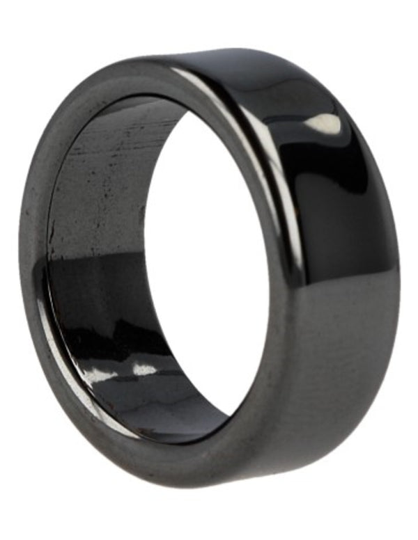 Hematiet edelsteen ring plat 8 mm - 18