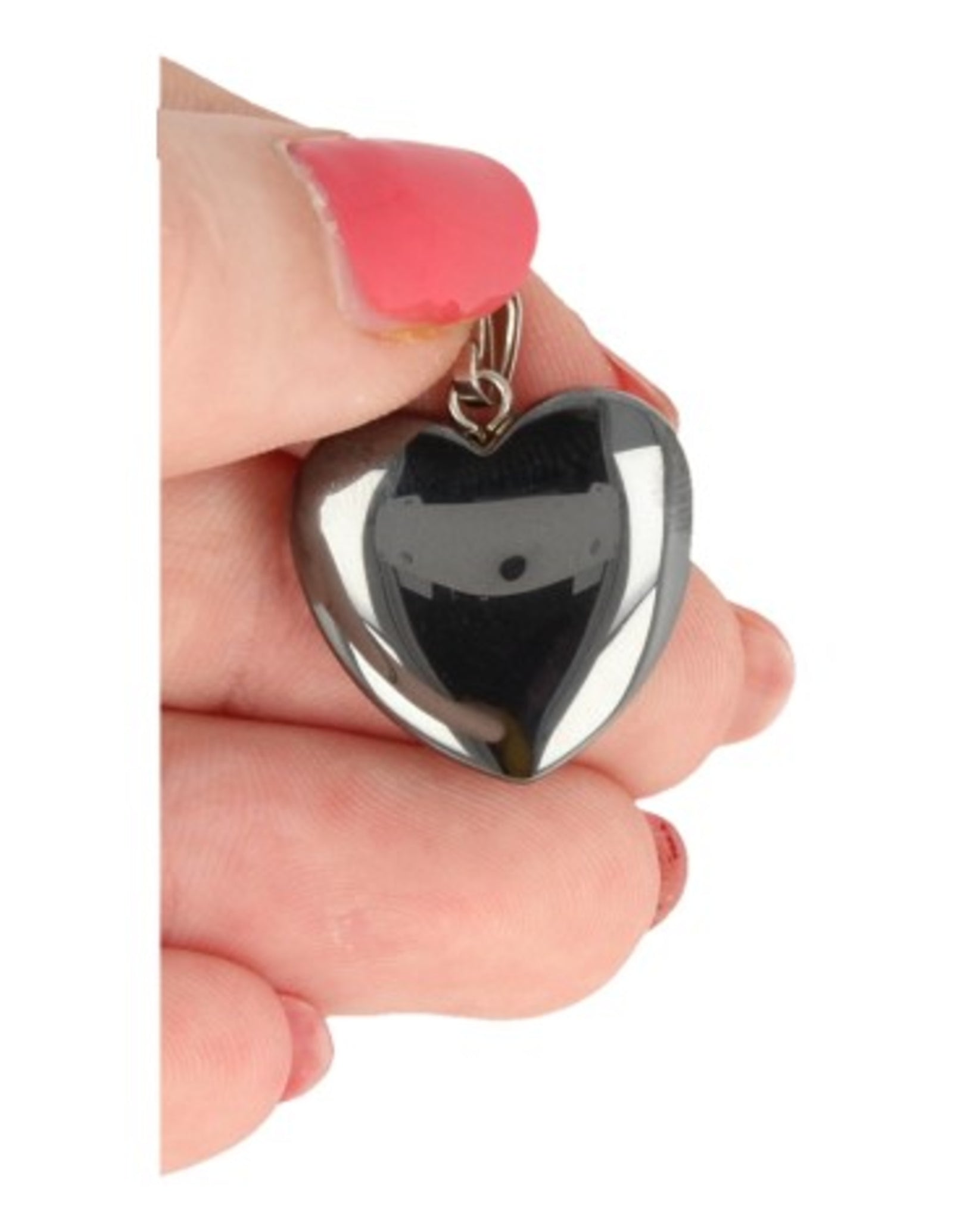 Hematiet hart hanger 20 mm