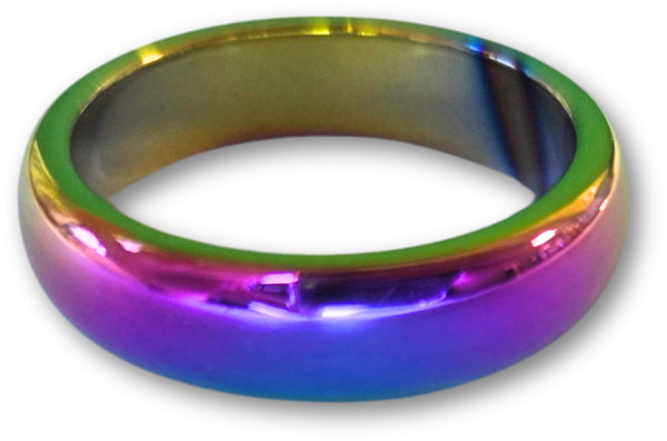 Hematiet regenboog ring - diverse maten