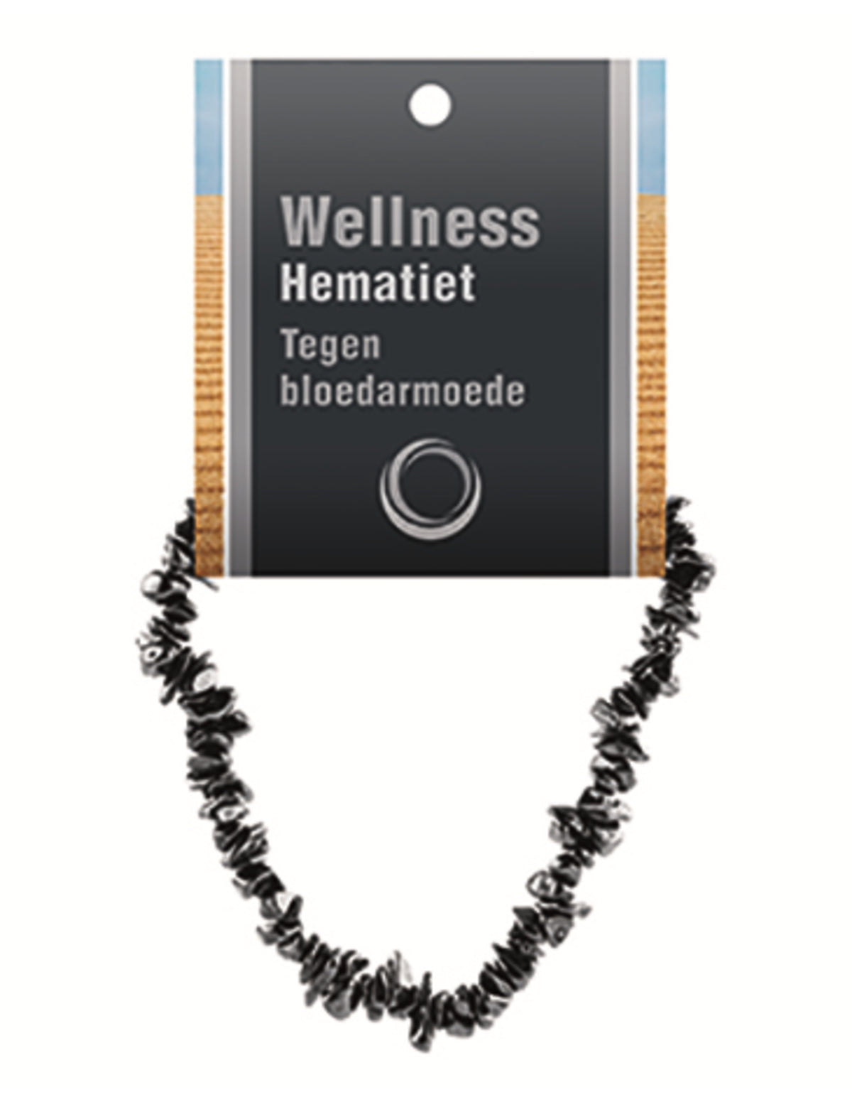 Hematiet splitarmband + kaart