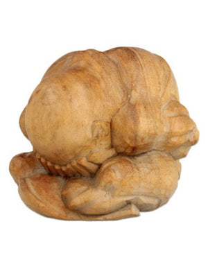 Houten Yogiman - Orang Malu - ca. 6 cm - nr.1
