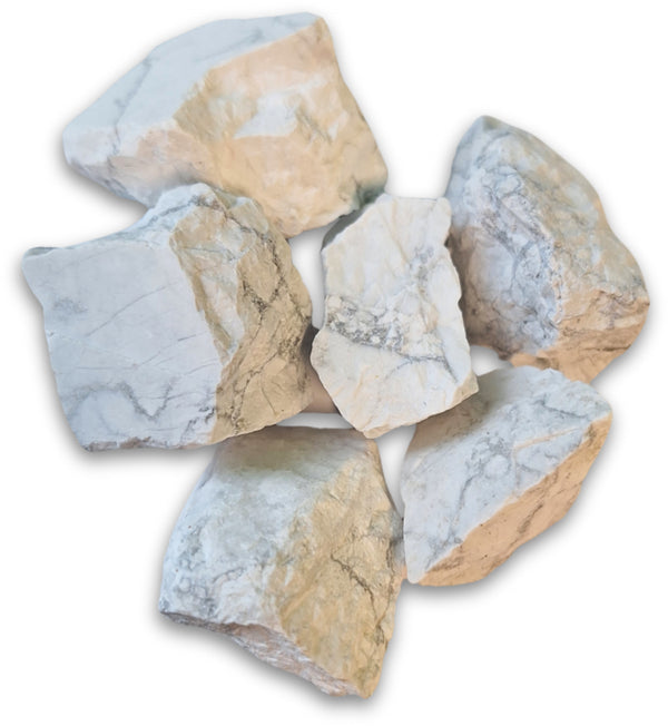 Howliet wit 250 gr. ruwe edelsteen brokjes