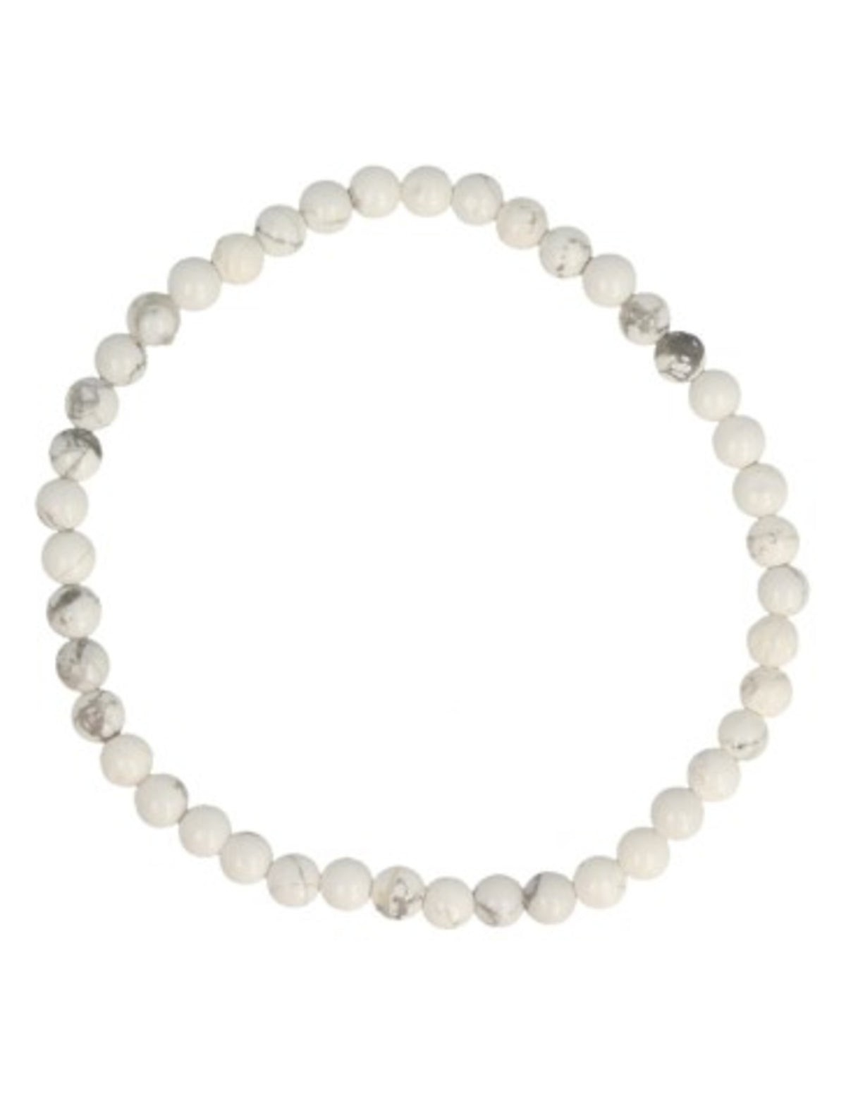 Howliet wit kralenarmband 4 mm
