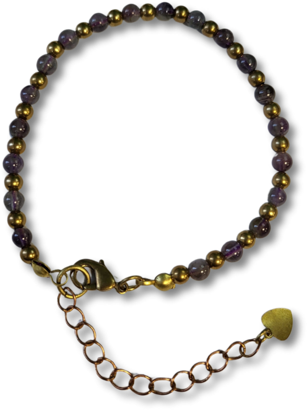 Ibiza love armband Amethist brons