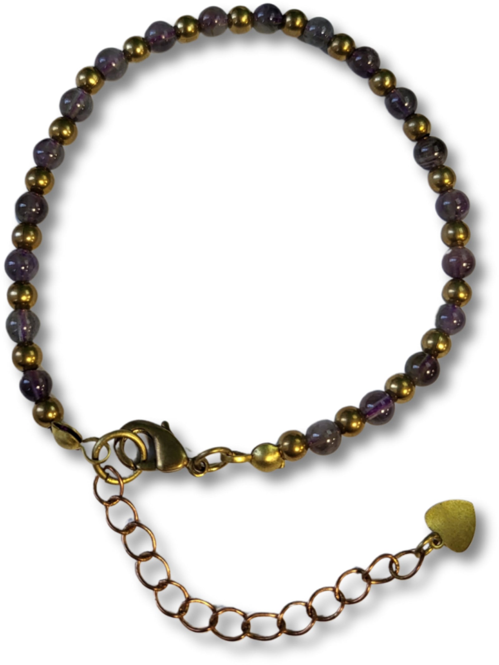 Ibiza love armband Amethist brons