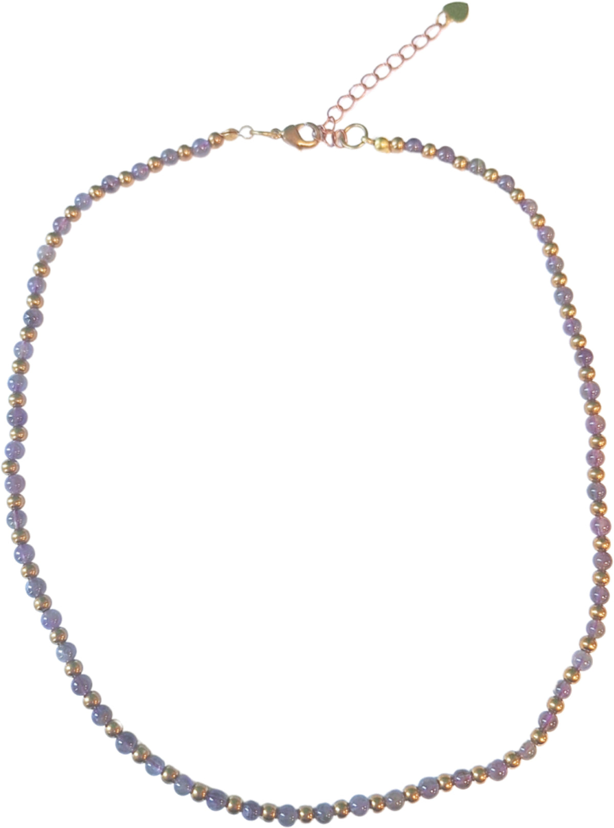 Ibiza love ketting Amethist brons