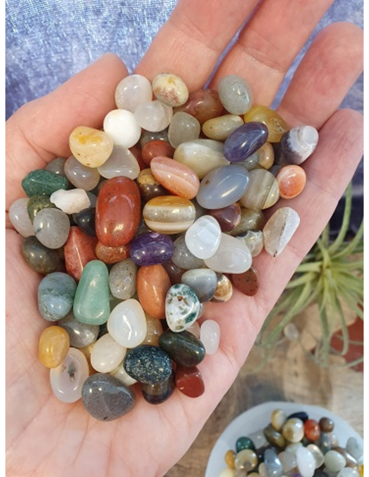 India mix 250 gr. trommelstenen (mt1-2)