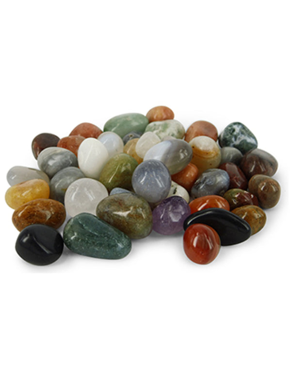 India mix 500 gr. edelsteen trommelstenen (mt2)