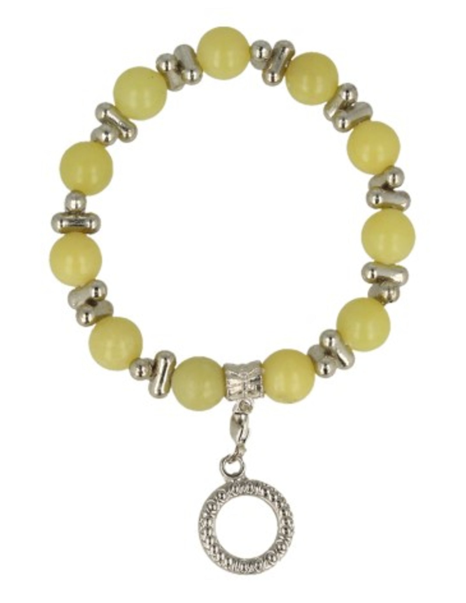 Jade olijf fashion kralenarmband met bedel