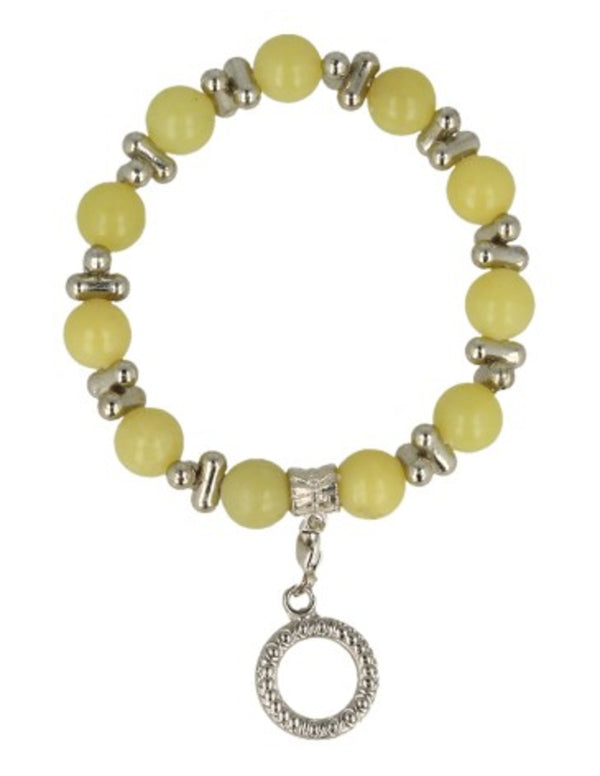 Jade olijf fashion kralenarmband met bedel