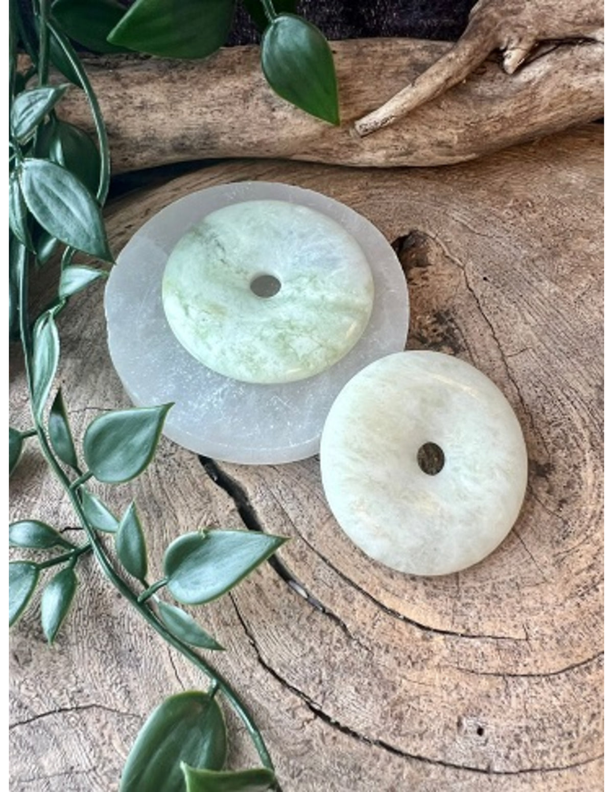 Jade Serpentijn donut 40 mm
