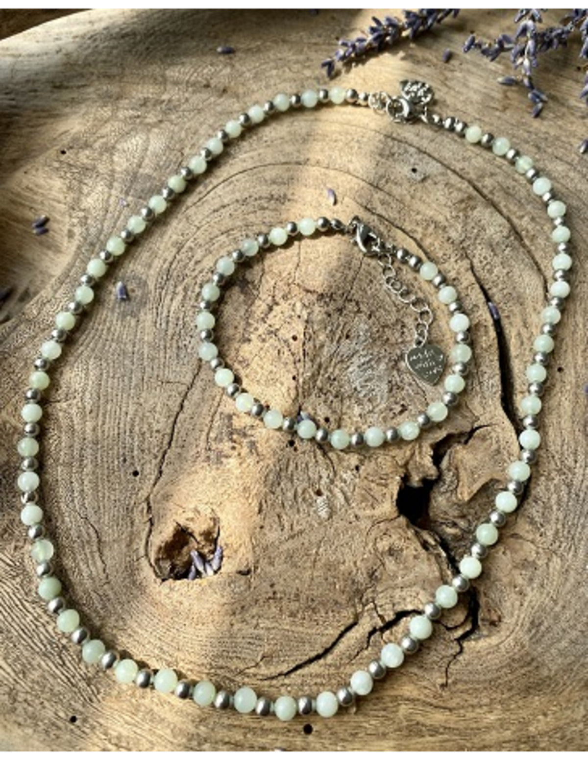 Jade Serpentijn Ibiza love armband