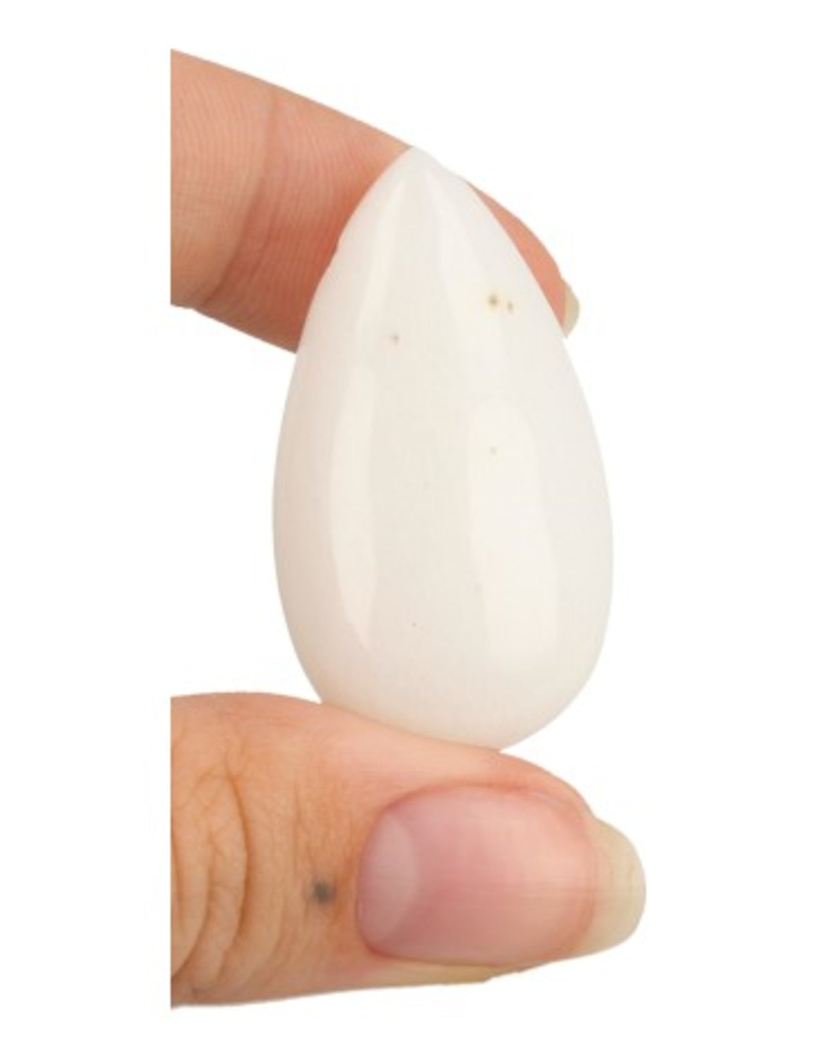 Jade wit edelsteen druppel hanger