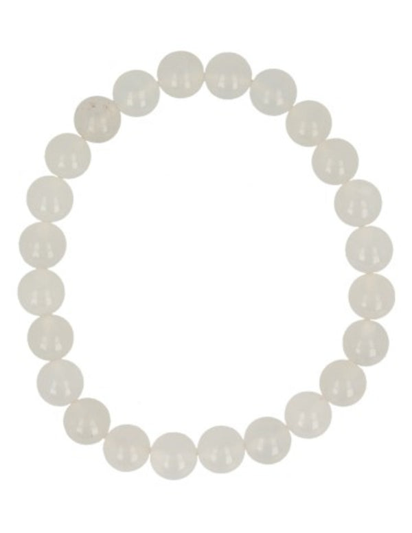 Jade wit kralenarmband 8 mm